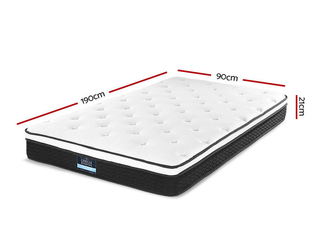 Giselle Bedding 21cm Mattress Euro Top Single