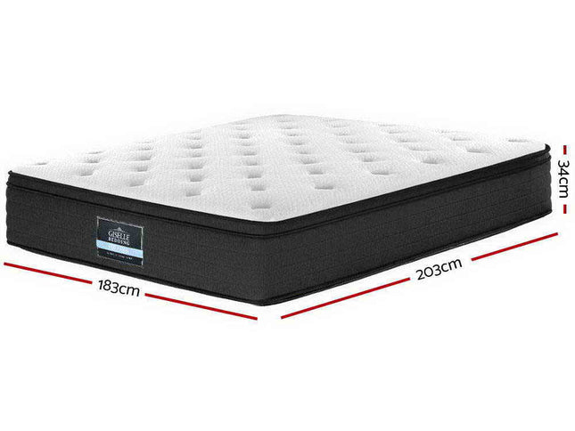 Giselle Bedding 34cm Mattress Euro Top King