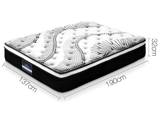 Giselle Bedding 32cm Mattress Euro Top Double