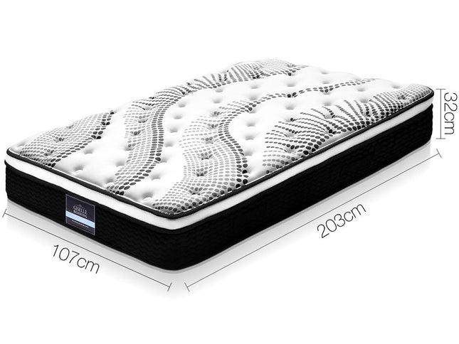 Giselle Bedding 32cm Mattress Euro Top King Single