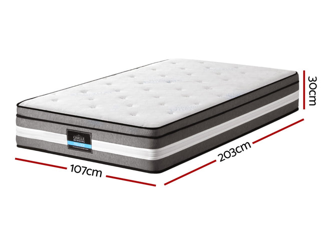 Giselle Bedding 30cm Mattress Gel Foam Pocket Spring King Single