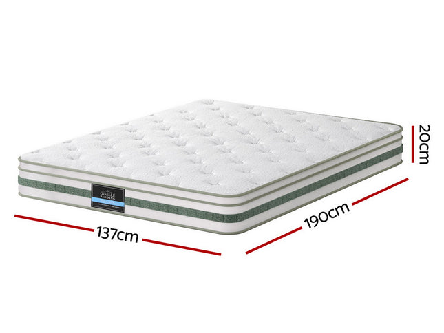 20cm Giselle Mattress Double Green Tea Mattresses