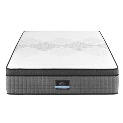 Giselle Bedding Double Mattress 37cm 4-in-1 Adjustable Firmness Cooling Gel Memory Foam Dual-Zone Flippable for Couples