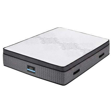 Giselle Bedding Double Mattress 37cm 4-in-1 Adjustable Firmness Cooling Gel Memory Foam Dual-Zone Flippable for Couples