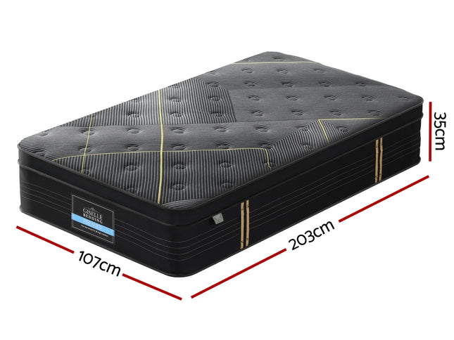 35cm Giselle Mattress King Single Bed Bamboo Pocket Firm Foam