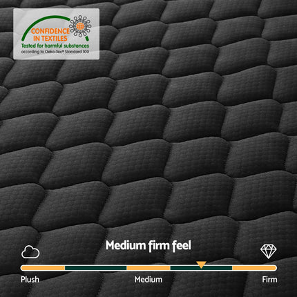 Giselle Bedding Mattress 34cm 5-Zone Pocket Spring Egg-crate Memory Foam Queen