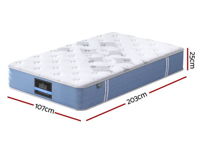 25cm Giselle Mattress King Single Bed Pocket Spring Mattresses