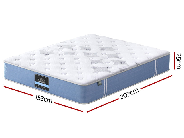25cm Giselle Mattress Queen Bed Pocket Spring Mattresses
