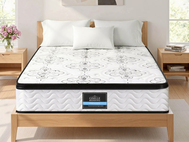Giselle Bedding 30cm Mattress Pocket Spring Medium Firm Foam Euro Top Queen