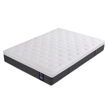 Levitex Double Mattress Lumbar Support, 5-Zone Pocket Springs & 2-Row Hardened Edges for Deep Sleep, Cooling Gel Memory & Egg-Crate Foam