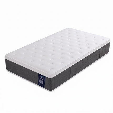 Levitex King Single Mattress Lumbar Support, 5-Zone Pocket Springs & 2-Row Hardened Edges for Deep Sleep, Cooling Gel Memory & Egg-Crate Foam