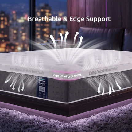 Levitex Single Mattress Lumbar Support 5-Zone Individual Pocket Spring 30CM