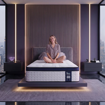 Levitex 35CM Single Mattresses Gel Memory Foam and 7-Zone Ergonomic Pocket Spring, Anti-Roll Dual-Row Edge, Triple Cooling System for Hot Sleepers