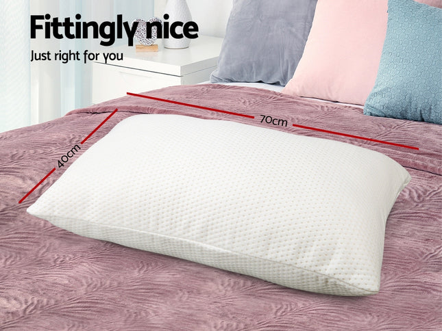Giselle Bedding Memory Foam Pillow 19cm Thick Twin Pack
