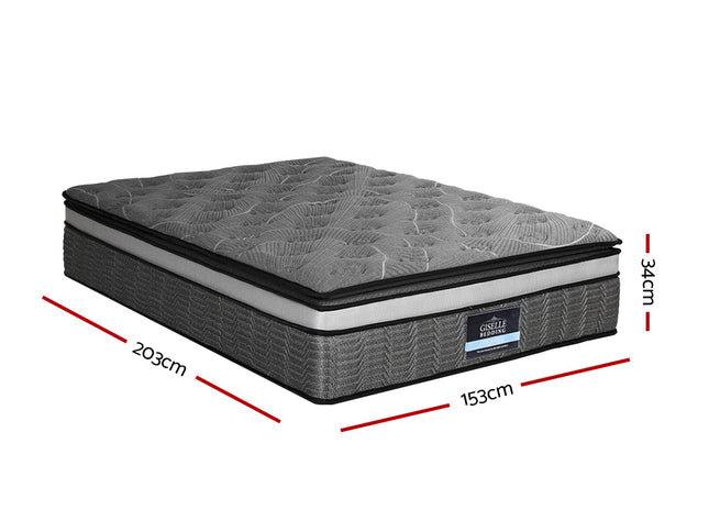Giselle Bedding 34cm Mattress Double Layer Pocket Spring Queen