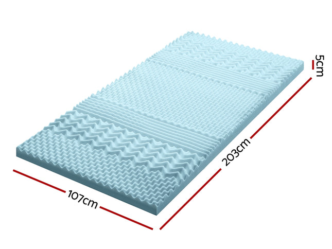 Giselle Bedding 5cm Memory Foam Mattress Topper 7-Zone King Single