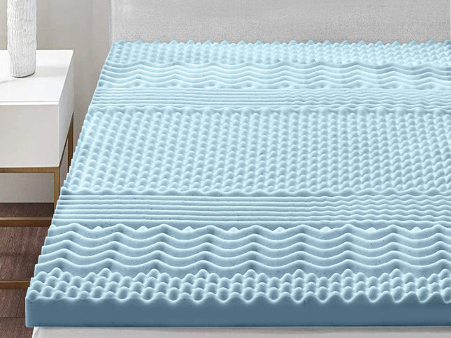 Giselle Bedding Memory Foam Mattress Topper 7-Zone 5cm Single