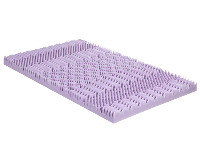 Giselle 8cm Memory Foam Mattress Topper Lavender Infused Bamboo Cover 7-Zone Single