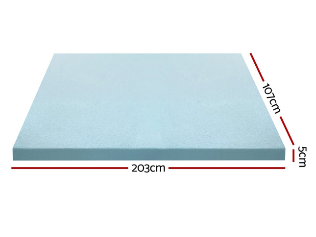 Giselle Bedding Memory Foam Mattress Topper Cool Gel 5cm King Single