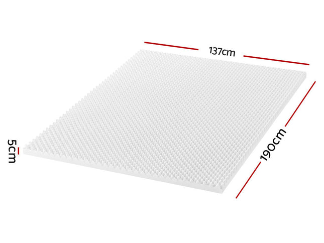 Giselle Bedding Foam Mattress Topper Egg Crate 5cm Double
