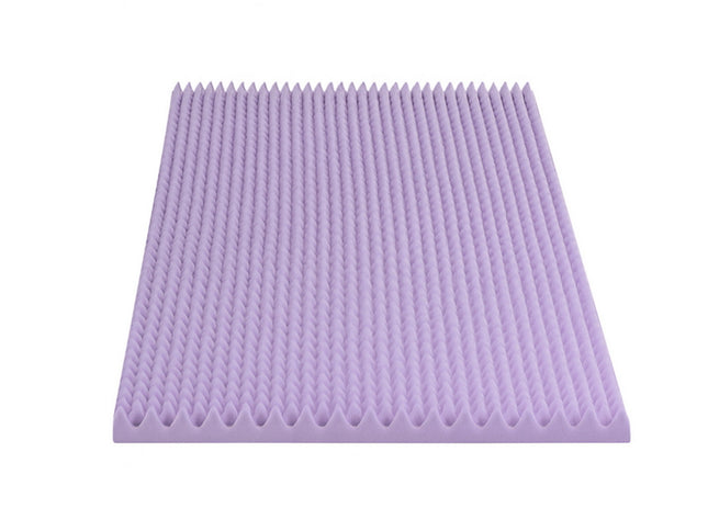 Giselle 5cm Memory Foam Mattress Topper Lavender Infused Egg Crate King Single