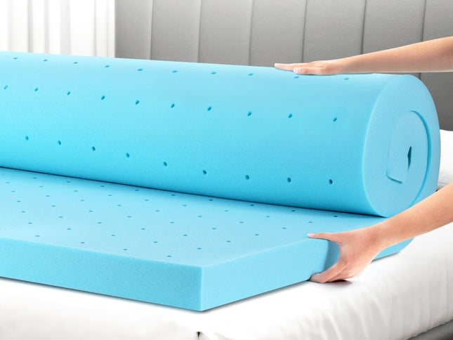 Giselle Bedding Memory Foam Mattress Topper Ventilated Cool Gel 8cm Single