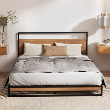 Artiss  Metal Bed Frame Double Size Beds Platform with Mattress