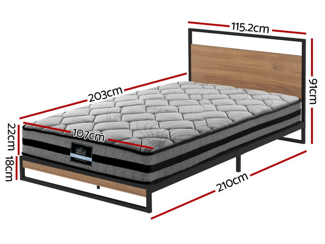 Artiss  Metal Bed Frame King Single Size Beds Platform with Mattress