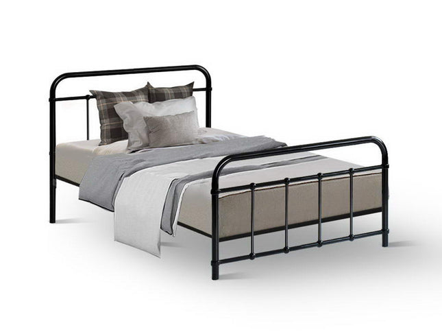 Artiss Bed Frame Metal Bed Frame LEO - Single (Black)