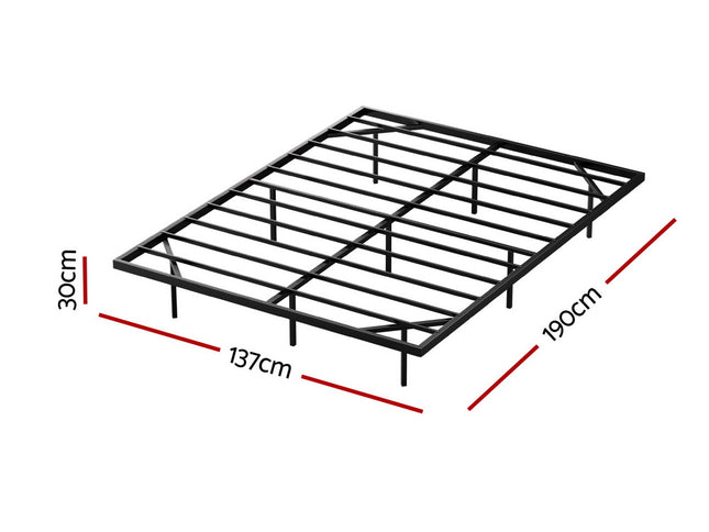 Artiss Double Bed Frame,Floating Metal Bed Frame with Smart LED Lights - Sturdy Metal Platform Bed Base, Silent Design, Tool-Free Assembly, 300KG Capacity for Home/Hotel/Master Bedroom