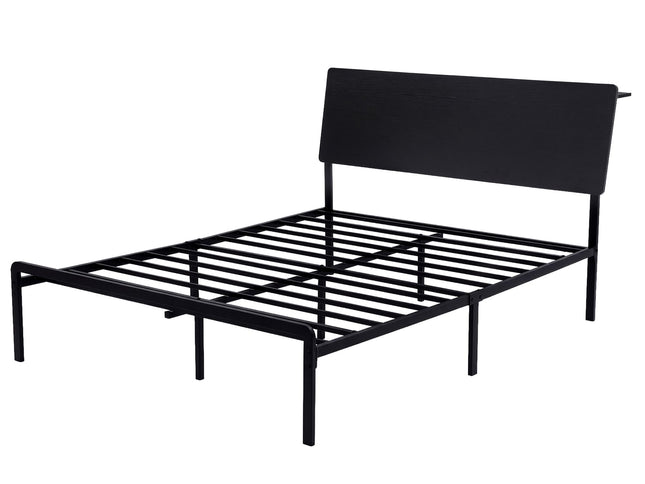 Artiss Bed Frame Queen Size LED Metal Bed Base with Charging Station LAN