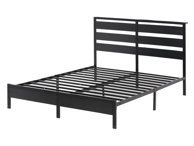 Artiss Bed Frame Double Size LED Metal Bed Base with Charging Station