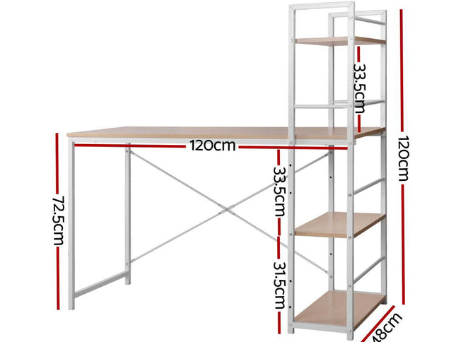 Artiss Computer Desk Shelf Oak 120CM