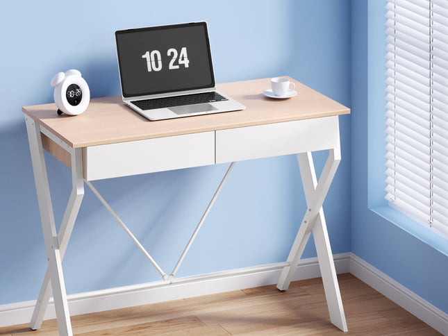 Artiss Computer Desk Drawer Oak 100CM