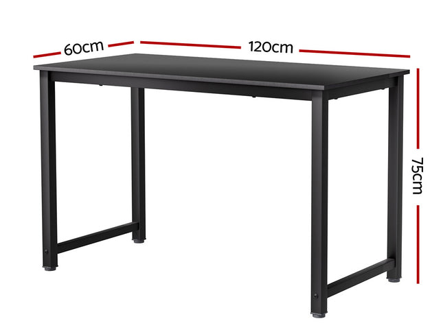Artiss Computer Desk Home Office Study Table Black 120CM