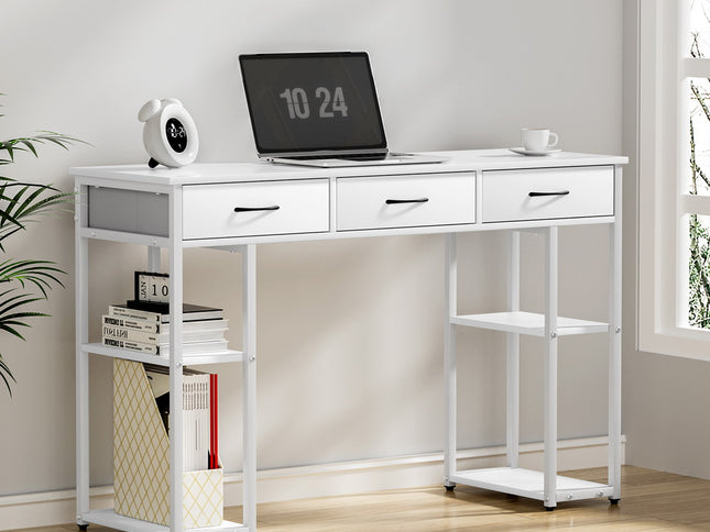 Artiss Computer Desk Drawer Shelves Study Table 120CM White