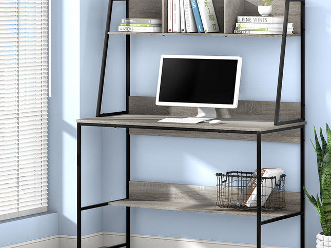 Artiss Computer Desk Bookshelf Storage Grey 100CM
