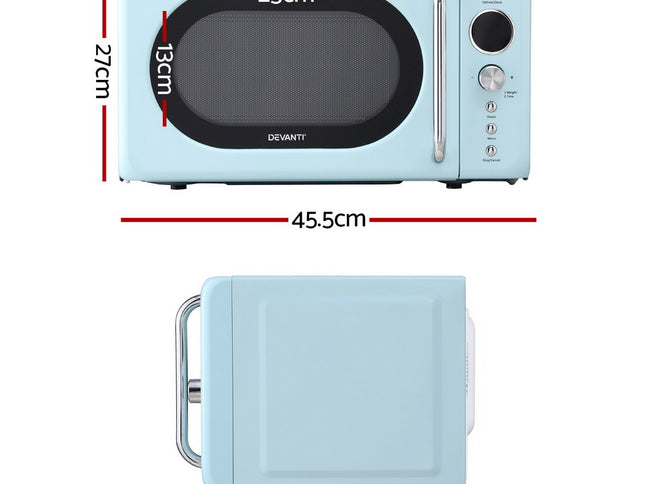 Devanti 20L Microwave Oven 800W Blue