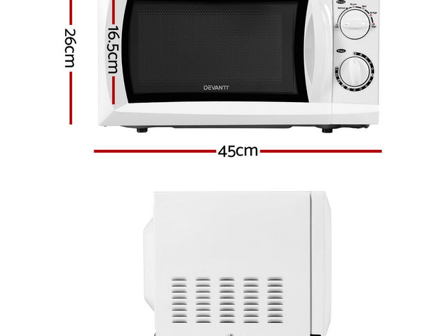 Devanti 20L Microwave Oven 800W White