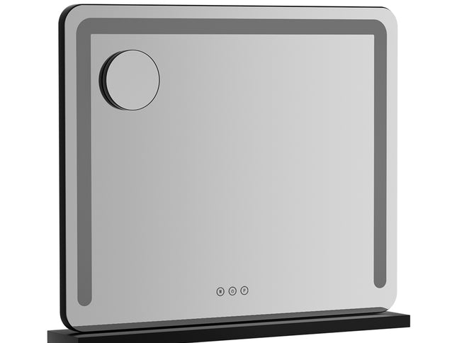 Embellir Makeup Mirror 60x50cm Hollywood Vanity with LED Light Tabletop Black
