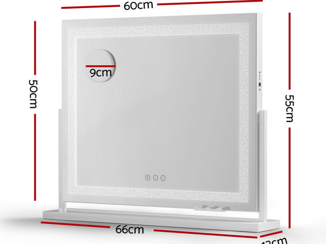Embellir Makeup Mirror 60x50cm 360√îŒ©√ª Rotatable Vanity Mirror with Lights Crystal LED