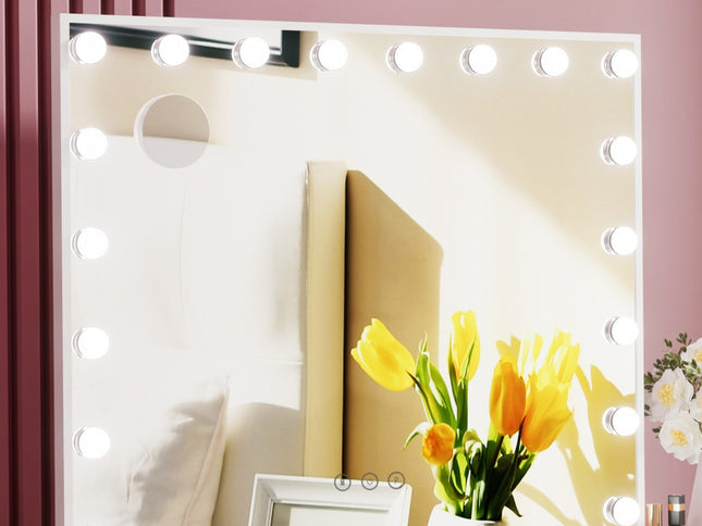 80x65cm Embellir Makeup Mirror Hollywood Vanity with LED Light White Frame