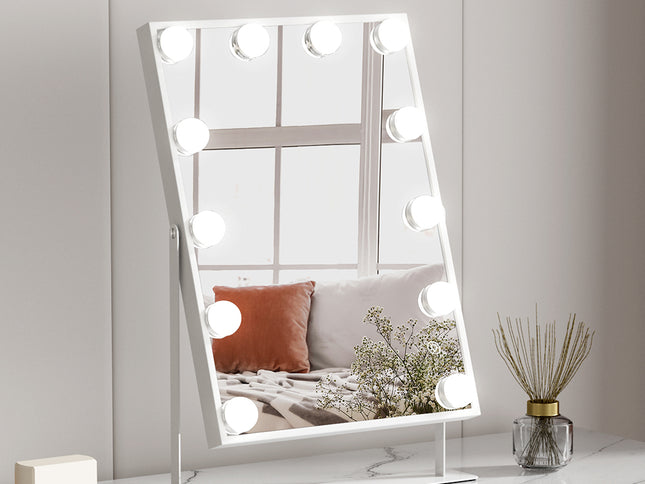 Embellir Bluetooth Makeup Mirror 30x40cm Hollywood Vanity with LED Light White