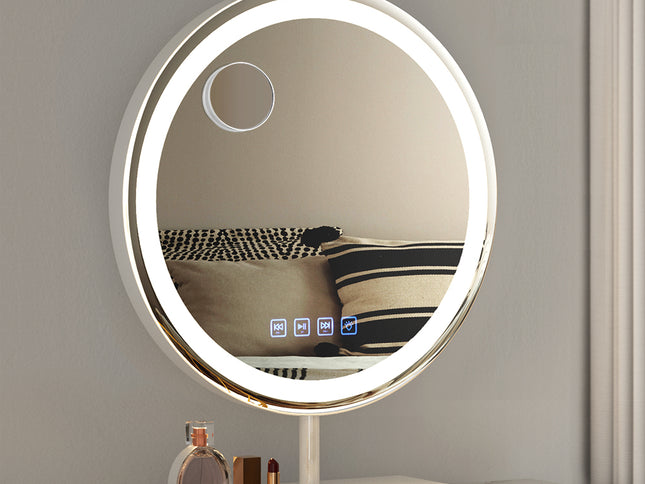 Embellir Makeup Mirror 40x40cm Hollywood Vanity with LED Light Tabletop Round