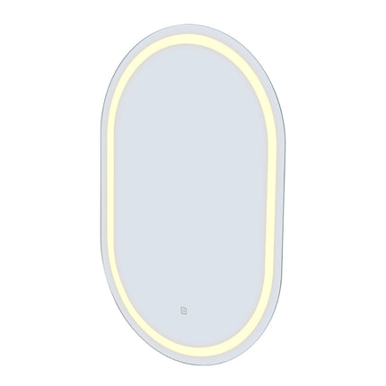Embellir 2 LED Wall Mirror With Light 50X75CM Bathroom Decor Oval Mirrors Vanity