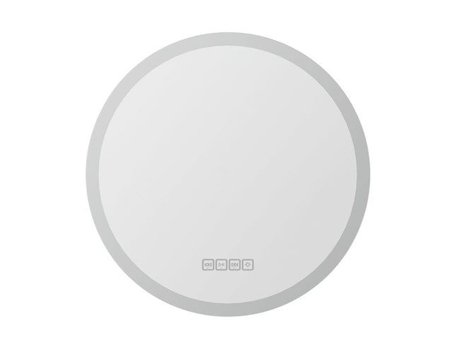 Embellir Bluetooth LED Wall Mirror With Light 50CM Bathroom Decor Round Mirrors