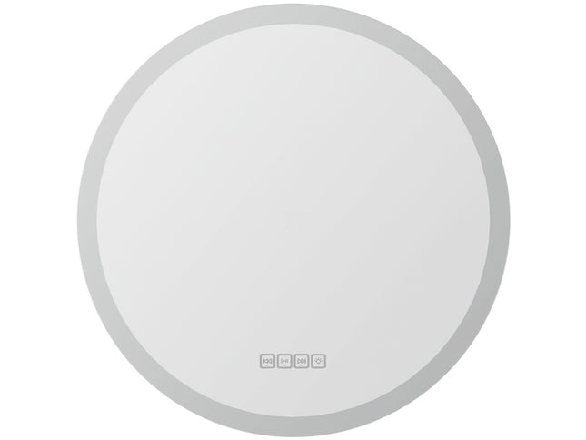 Embellir Bluetooth LED Wall Mirror With Light 60CM Bathroom Decor Round Mirrors