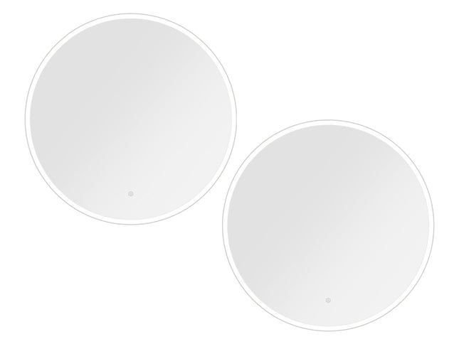 Embellir 2 Wall Mirror 80cm with Led light Makeup Home Decor Bathroom Round Vanity