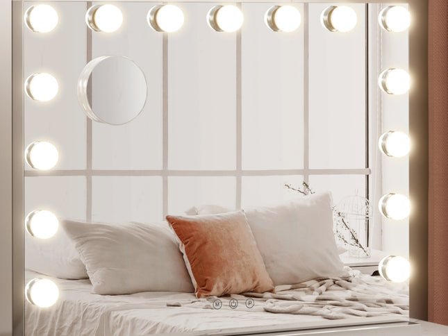 Embellir Makeup Mirror 58x46cm Hollywood Vanity with LED Light Tabletop Wall