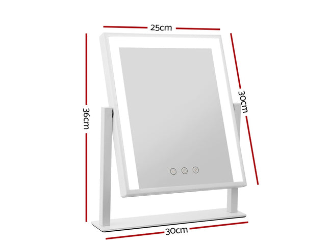 Embellir Makeup Mirror 25x30cm Hollywood Vanity with LED Light Rotation White